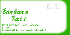 barbara kali business card